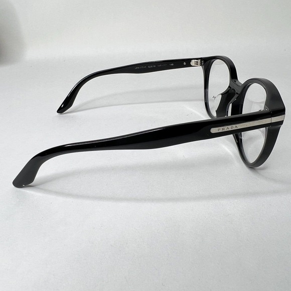 Prada Eyeglasses VPR 07T-F 1AB-101 Black Unisex Frame 52-19-140MM ITALY H3772 - Picture 4 of 7